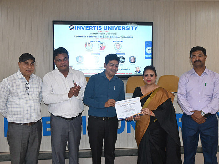 3rd International Conference On Advanced Computing Technologies & Applications Jointly Organized By Faculty Of Computer Applications, Invertis University, Bareilly And Howard University, Washington Dc, Usa