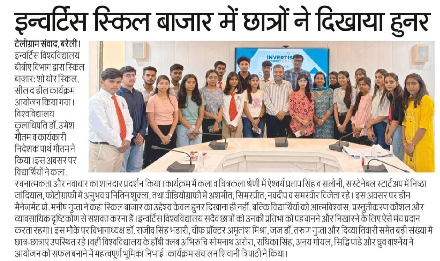 Invertis Skill Bazaar Showcases Student Talent